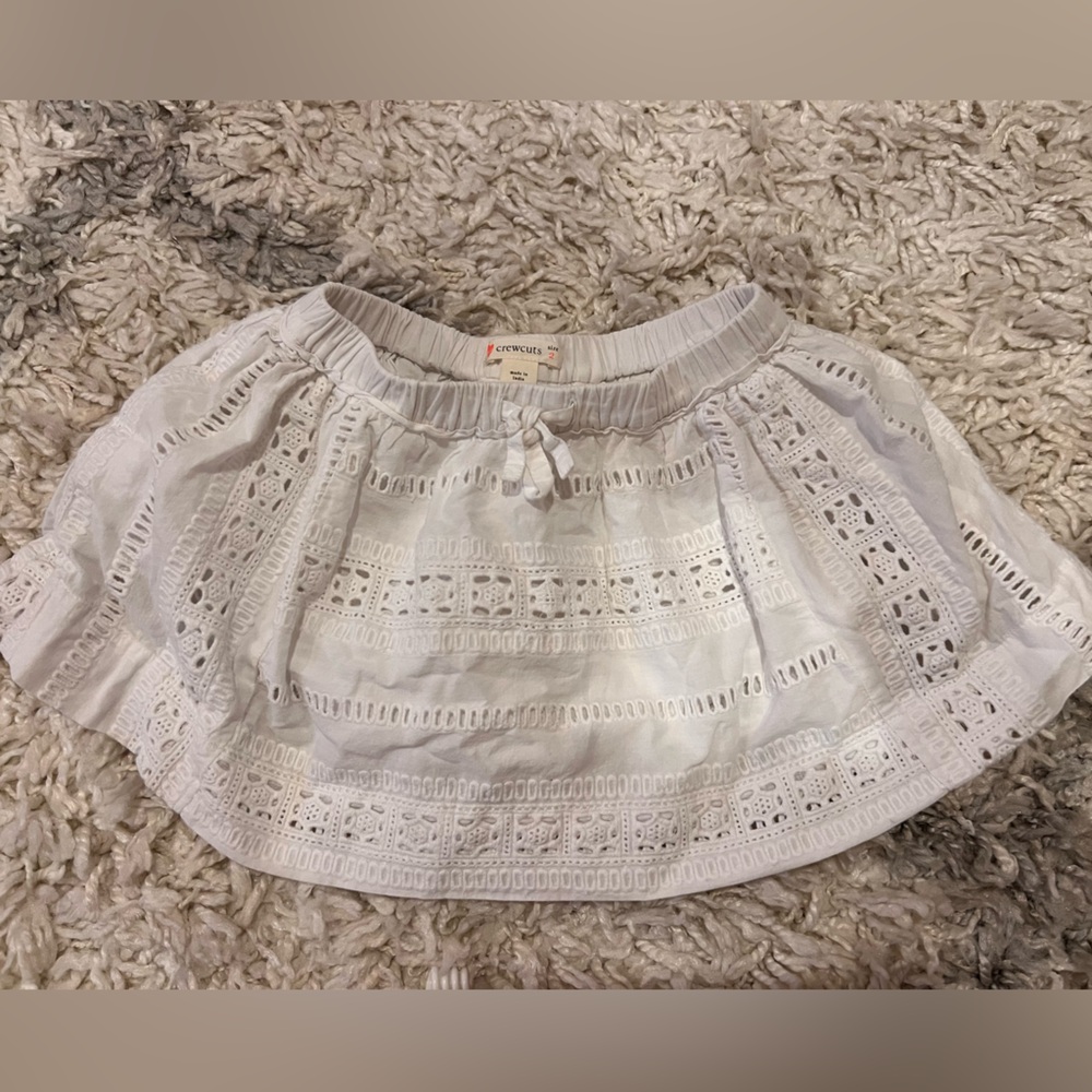 Crew Cuts White eyelet skirt